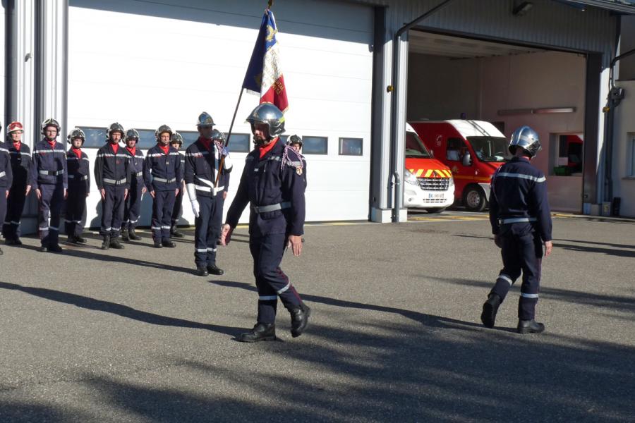 Passation de commandement du centre de secours de Lacaune-les-Bains