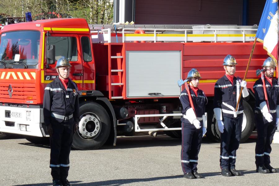 Passation de commandement du centre de secours de Lacaune-les-Bains