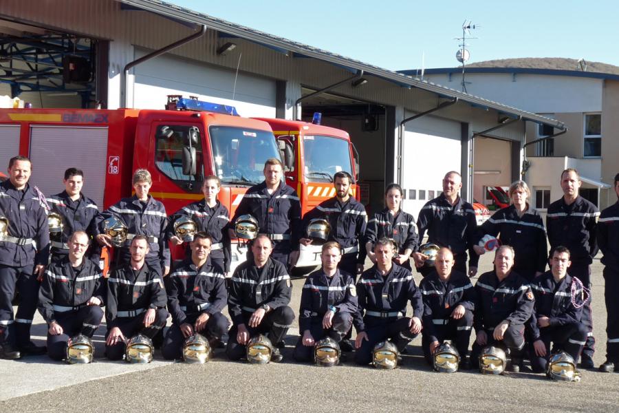 Passation de commandement du centre de secours de Lacaune-les-Bains