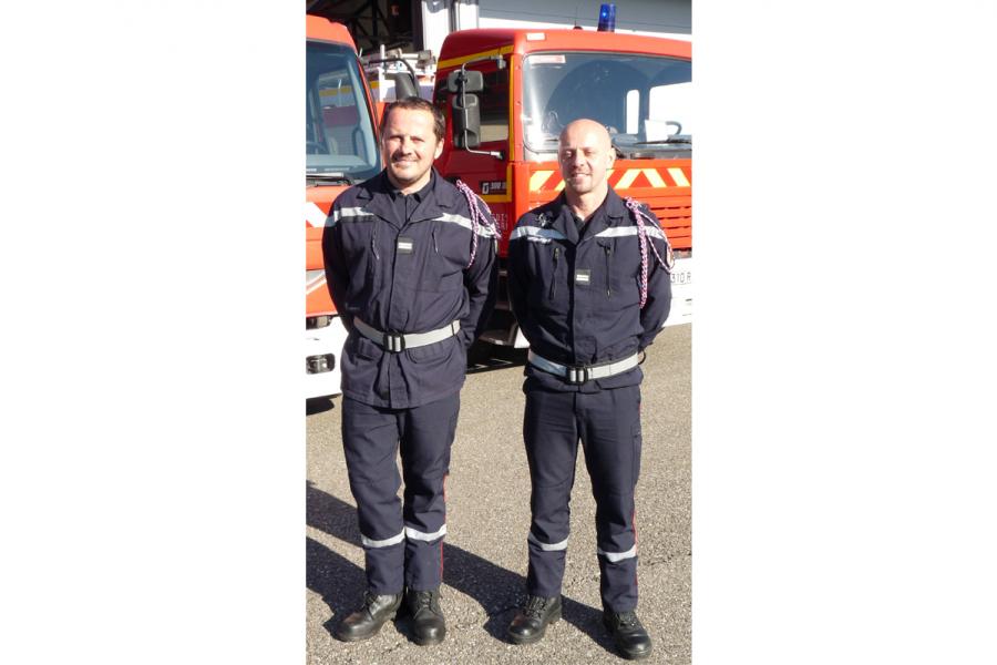 Passation de commandement du centre de secours de Lacaune-les-Bains