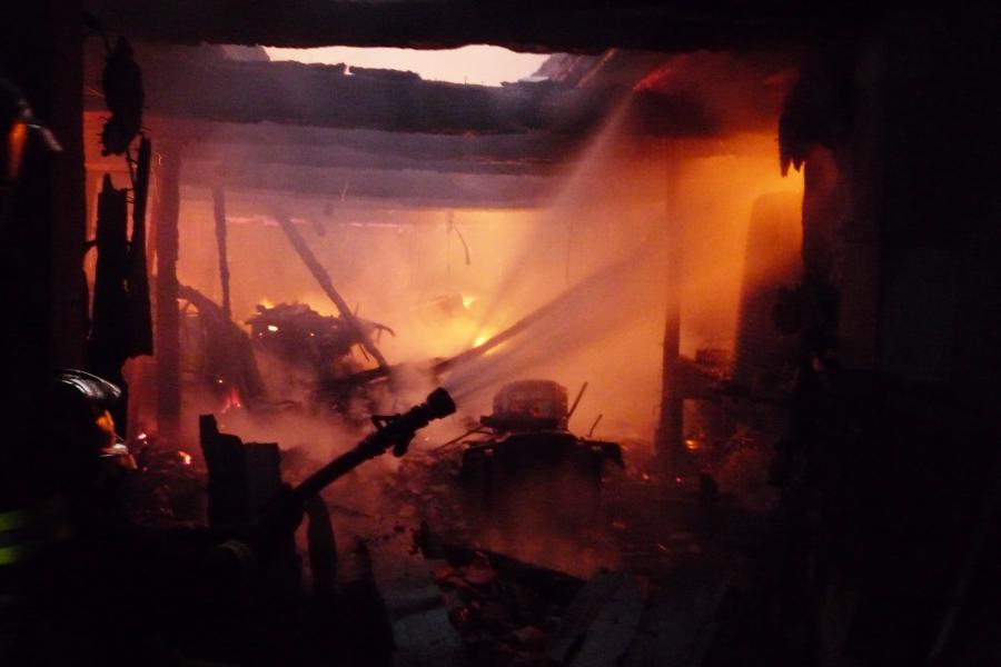 Feu de local agricole sur la commune de Salles