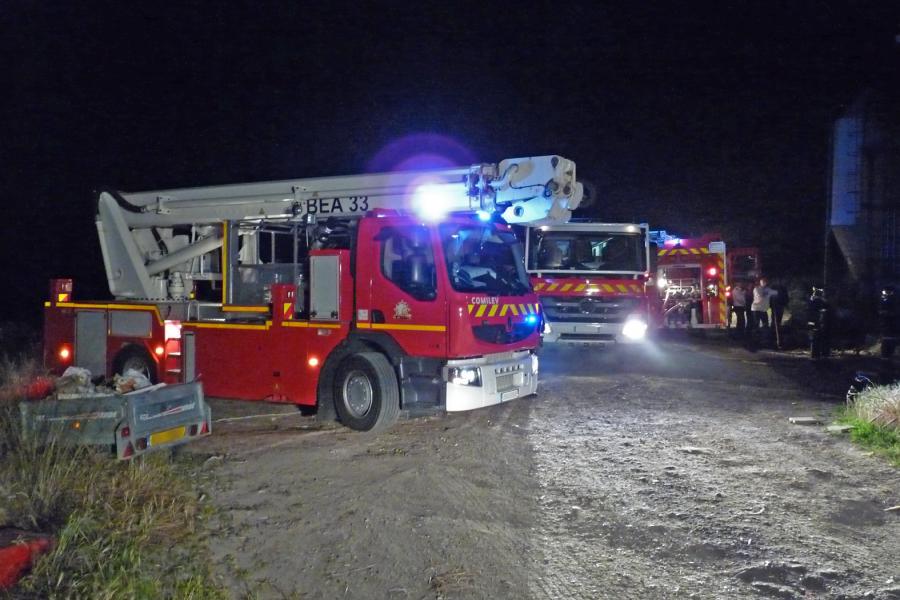 Feu dans un hangar agricole sur la commune de Arthès