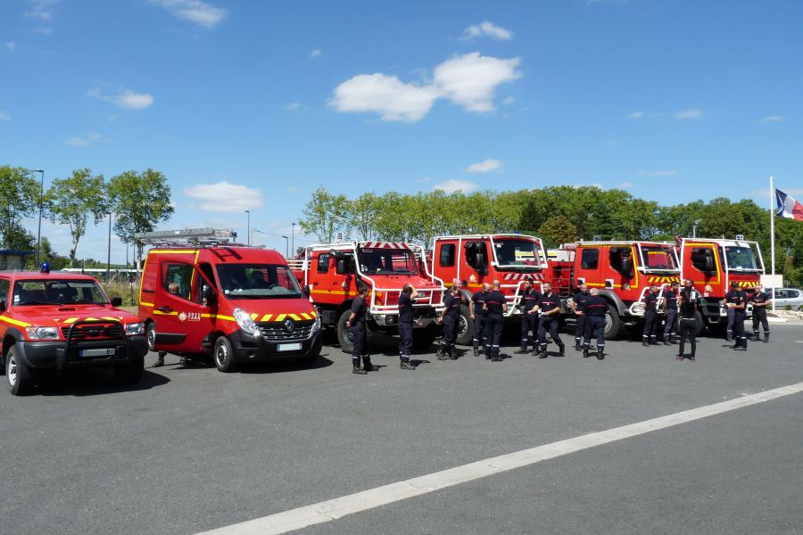 Retour du groupe d&#039;intervention Tarnais engagé en Gironde