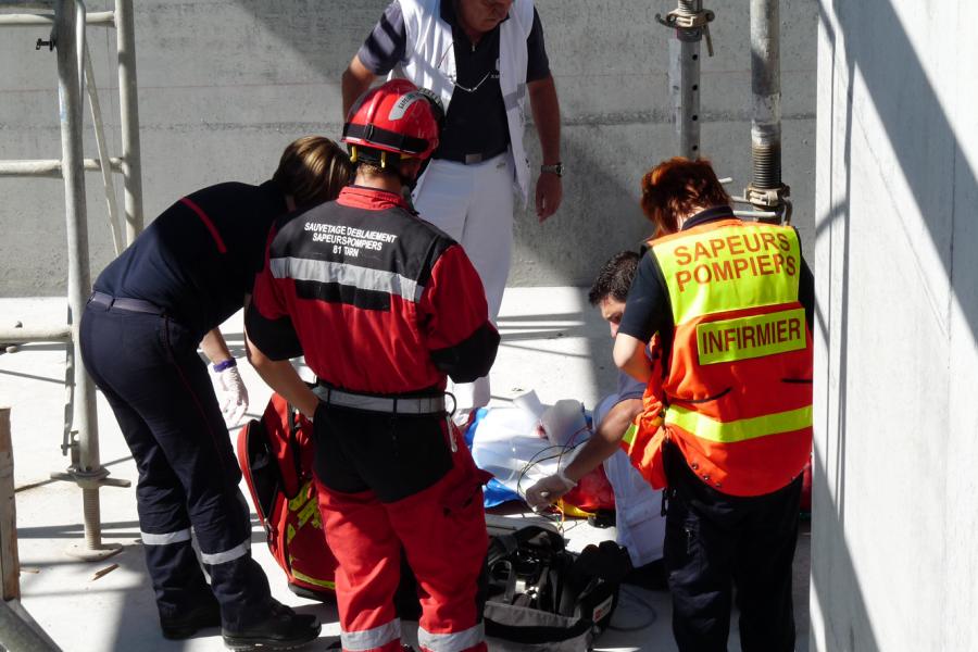 Un ouvrier chute de 5 mètres