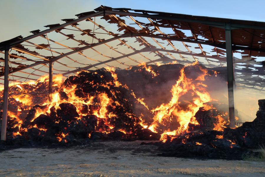 Feu de local agricole à Saint-Gauzens