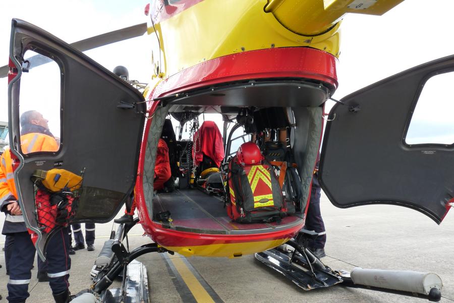 Un hélicoptère de sécurité civile au SDIS du Tarn