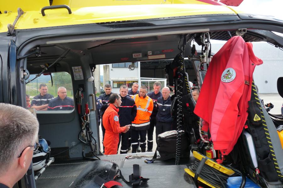 Un hélicoptère de sécurité civile au SDIS du Tarn