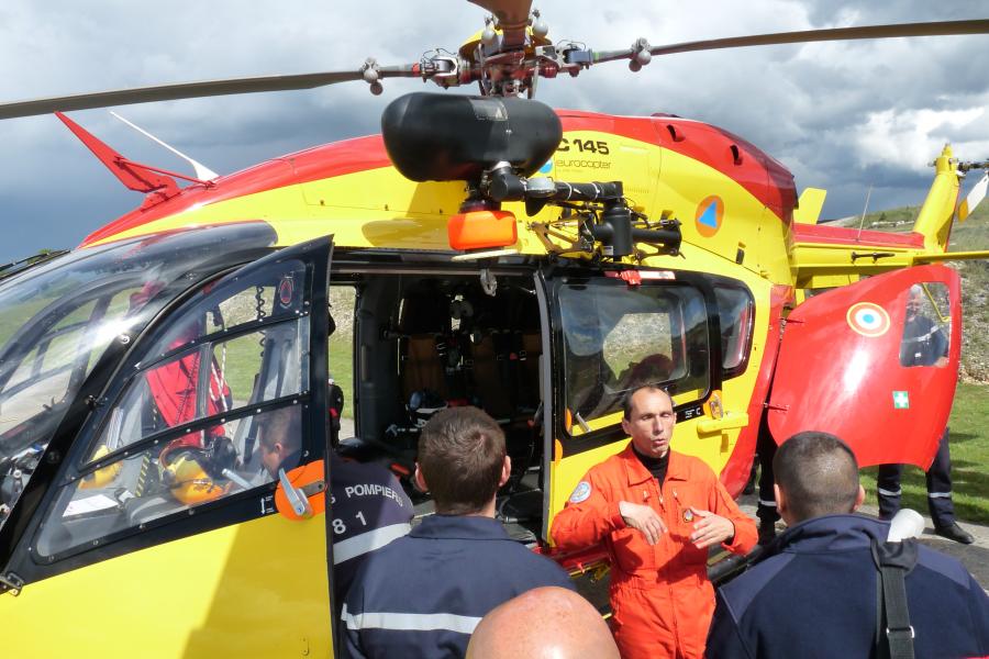 Un hélicoptère de sécurité civile au SDIS du Tarn