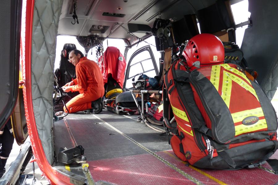 Un hélicoptère de sécurité civile au SDIS du Tarn