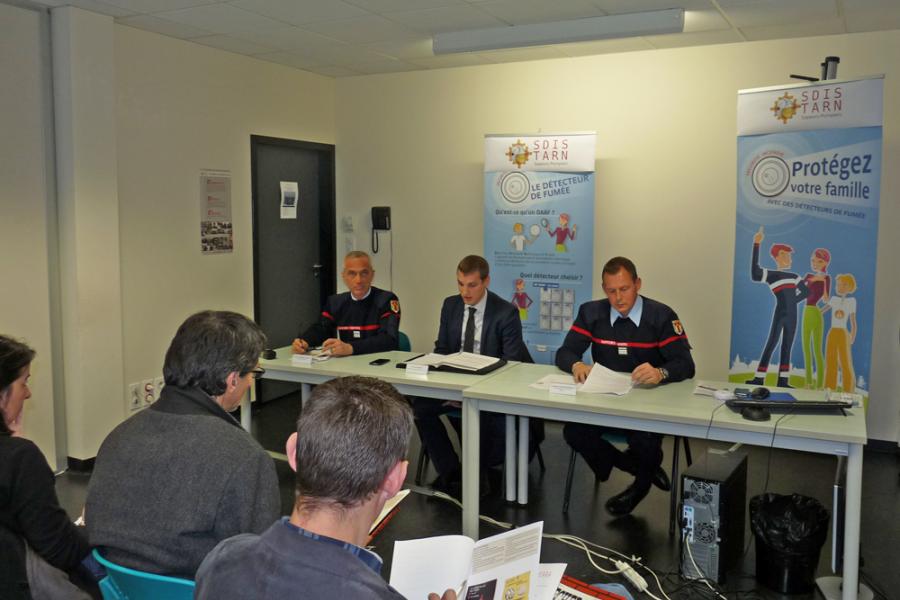 Conférence de presse sur les détecteurs de fumée