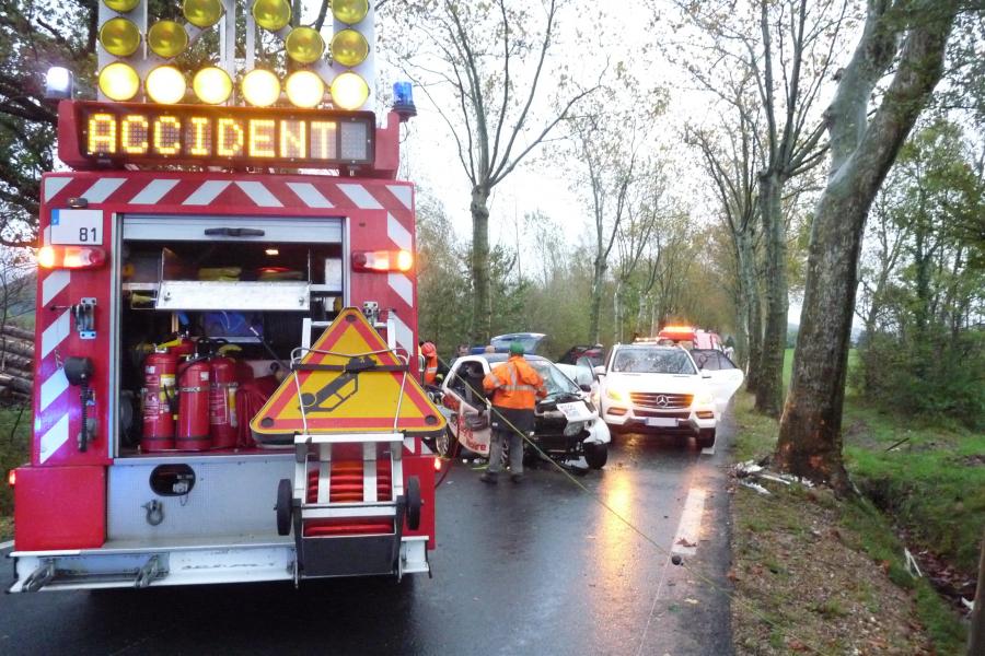 Secours routier sur la commune de Verdalle
