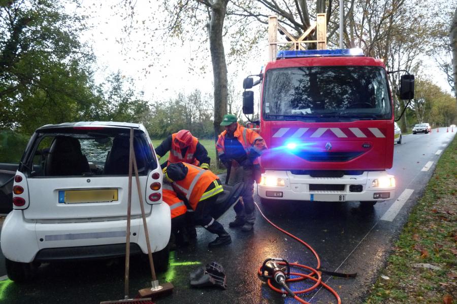 Secours routier sur la commune de Verdalle