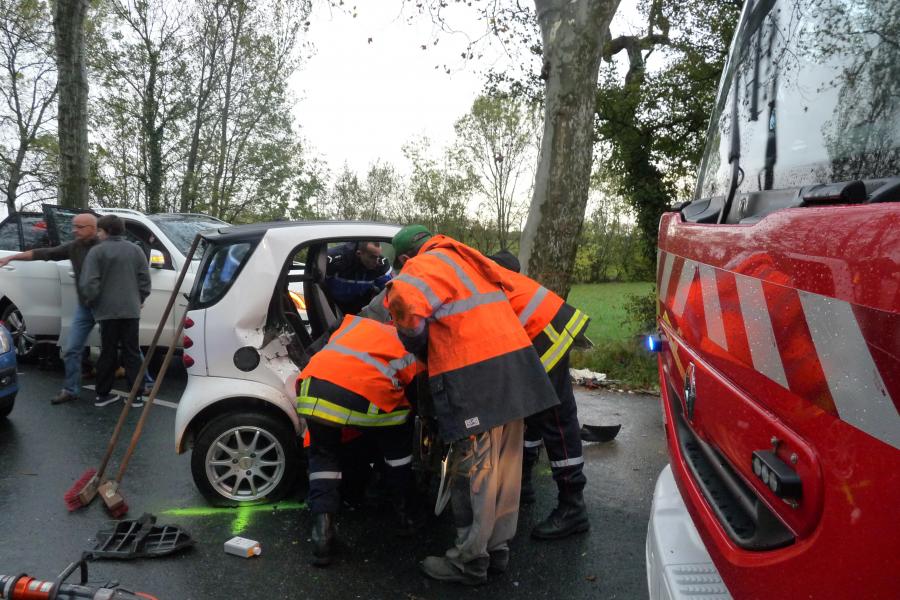 Secours routier sur la commune de Verdalle