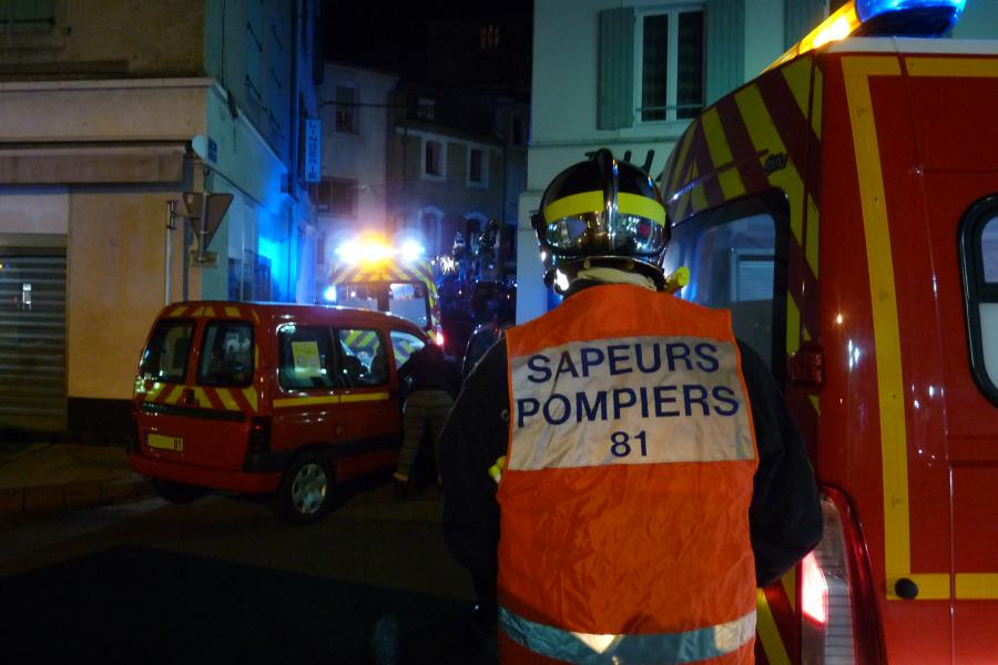 Feu d&#039;immeuble à Mazamet