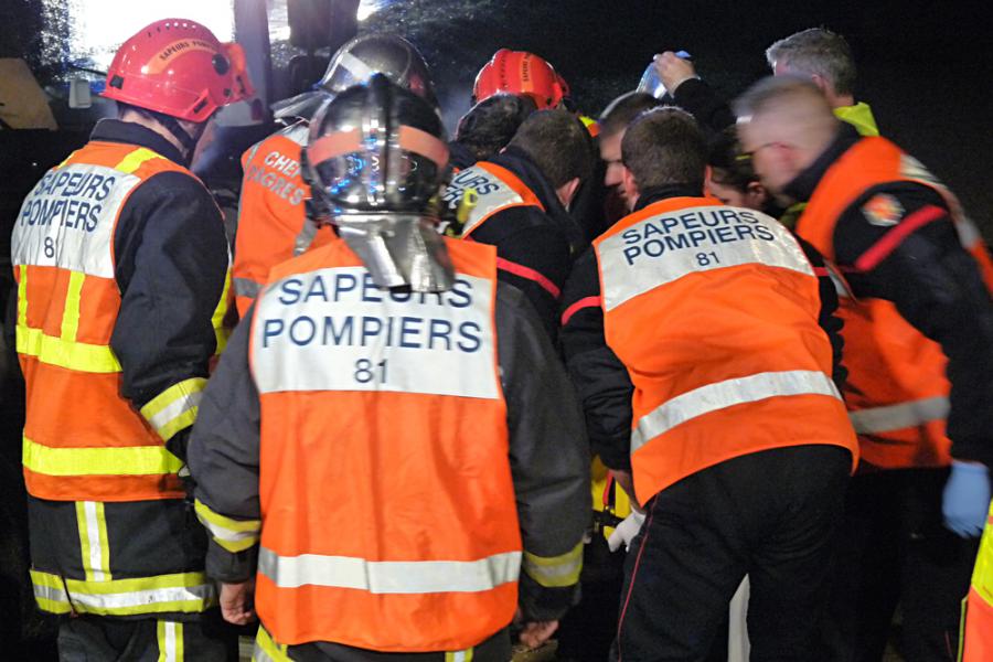 Accident entre un poids lourd et une voiture