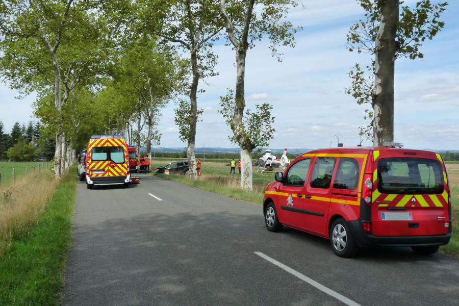 Accident de la circulation sur la commune de Verdalle