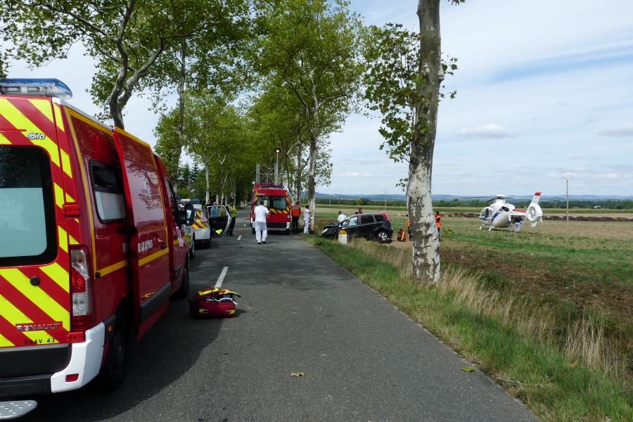 Accident de la circulation sur la commune de Verdalle