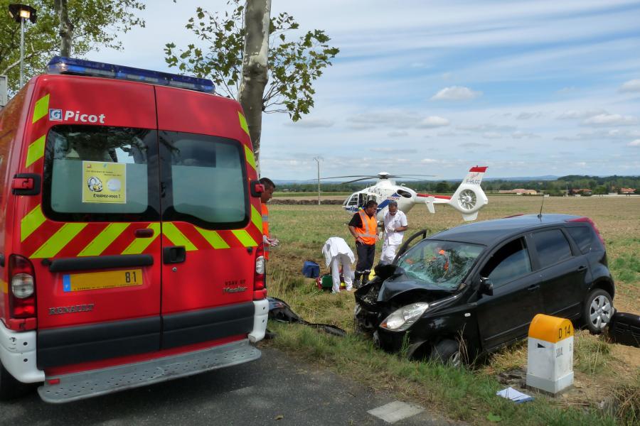 Accident de la circulation sur la commune de Verdalle