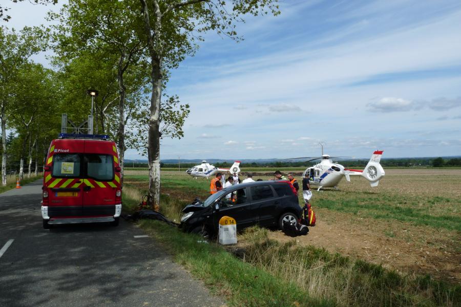 Accident de la circulation sur la commune de Verdalle