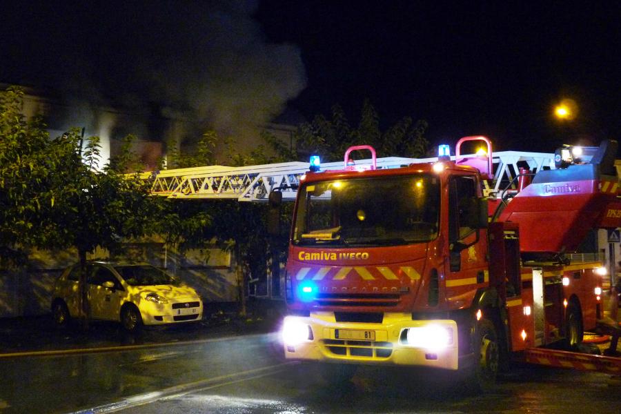 Feu de local industriel sur la commune de Castres