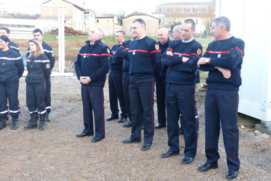 Pose de la première pierre du nouveau centre d&#039;incendie et de secours de Vaour