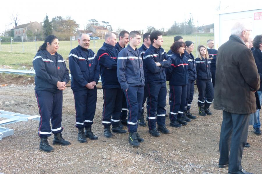 Pose de la première pierre du nouveau centre d&#039;incendie et de secours de Vaour