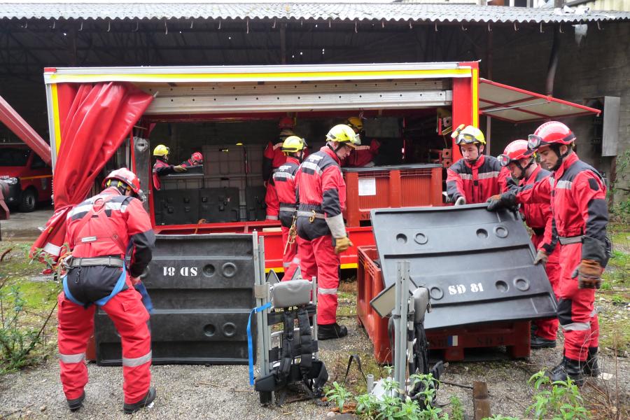 Manoeuvre régionale sauvetage déblaiement à Mazamet