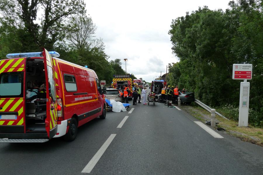 Accident de la circulation sur la commune de Aiguefonde