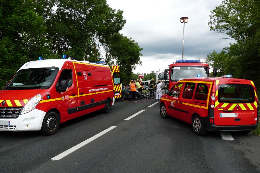 Accident de la circulation sur la commune de Aiguefonde