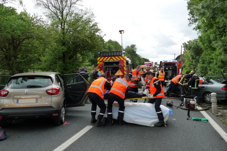 Accident de la circulation sur la commune de Aiguefonde
