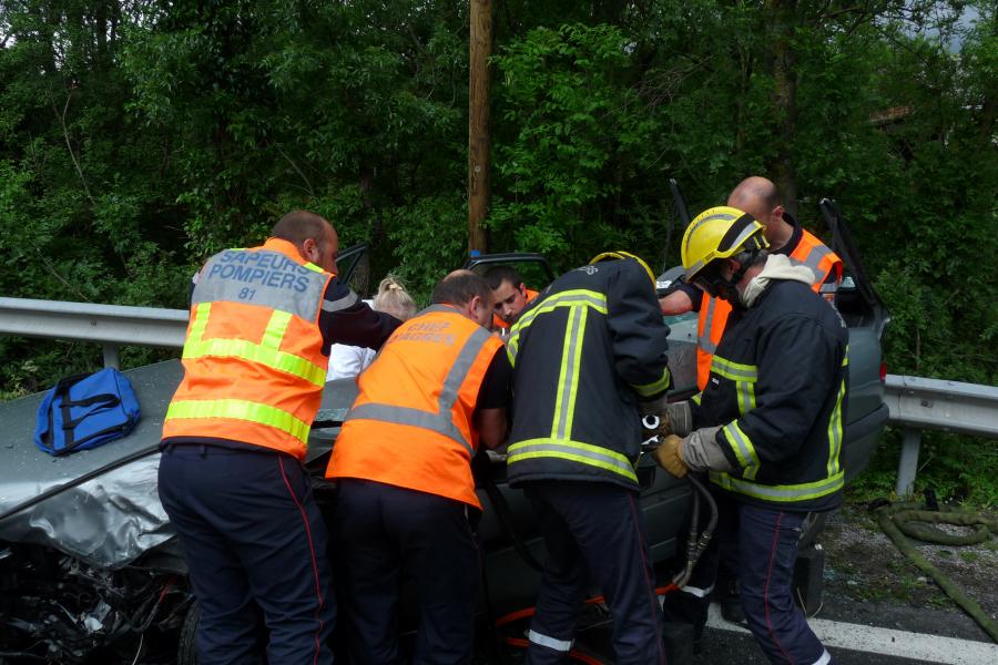 Accident de la circulation sur la commune de Aiguefonde