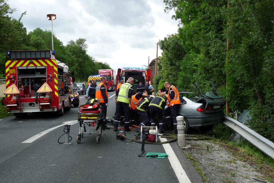 Accident de la circulation sur la commune de Aiguefonde