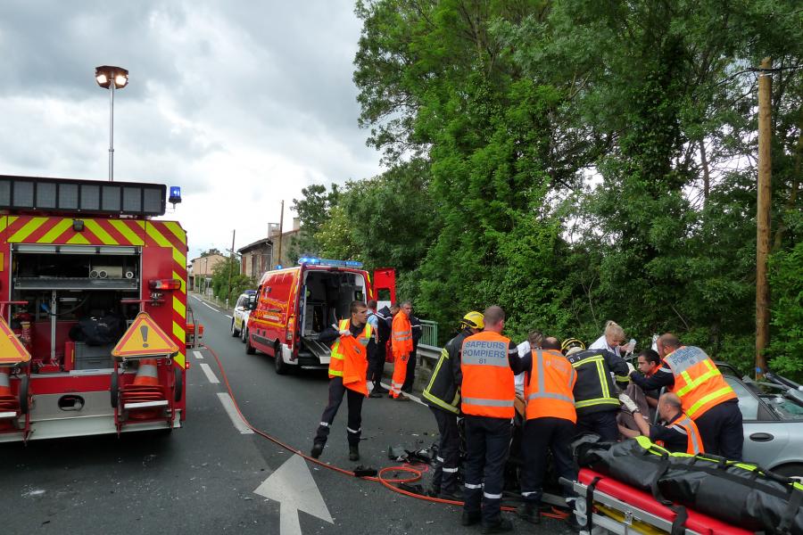 Accident de la circulation sur la commune de Aiguefonde