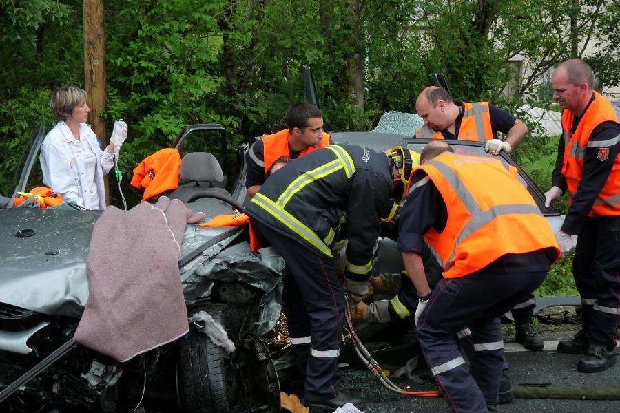 Accident de la circulation sur la commune de Aiguefonde