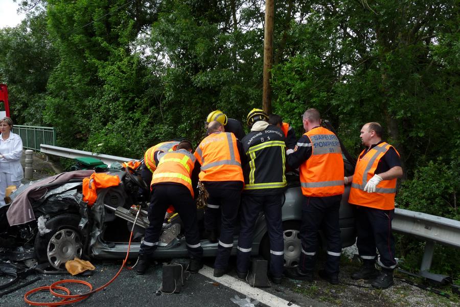 Accident de la circulation sur la commune de Aiguefonde