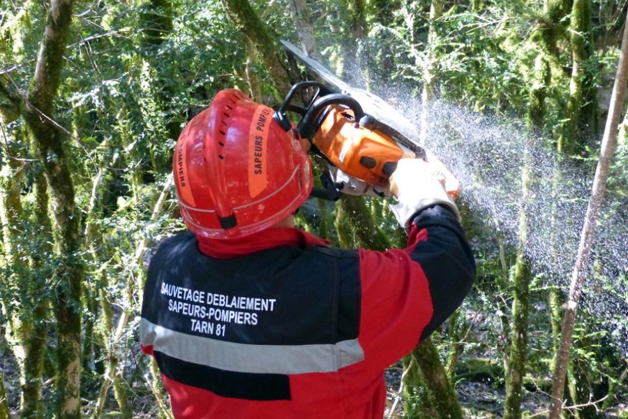 Exercice de secours spéléo à Penne
