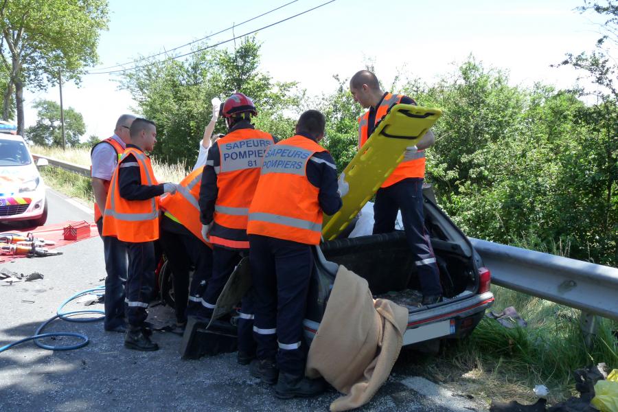 Accident de la circulation sur la commune de Castres