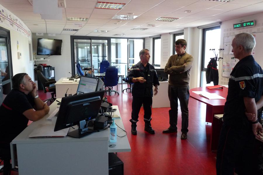 Visite de l&#039;Etat-Major par M.Castex, payeur départemental du Tarn.