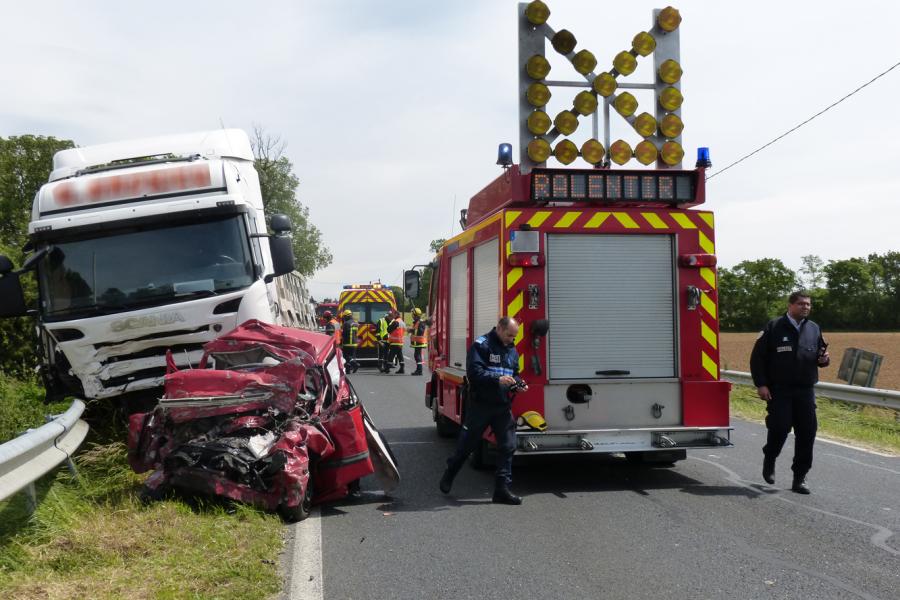 Violente collision sur la RD612