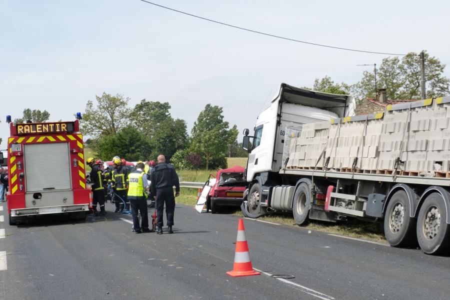 Violente collision sur la RD612