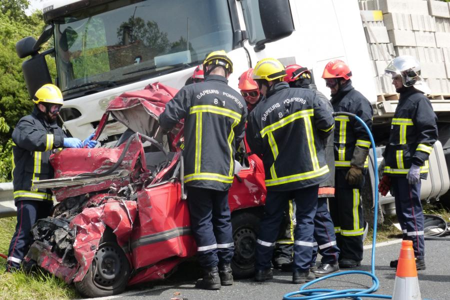 Violente collision sur la RD612
