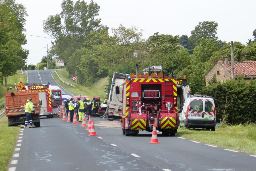 Violente collision sur la RD612