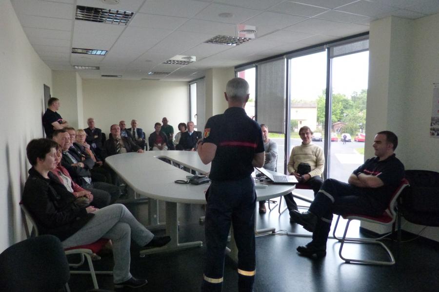 Visite des élus du canton de la Vallée du Thoré au SDIS du Tarn