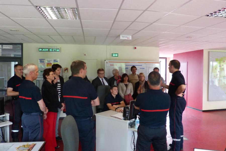 Visite des élus du canton de la Vallée du Thoré au SDIS du Tarn