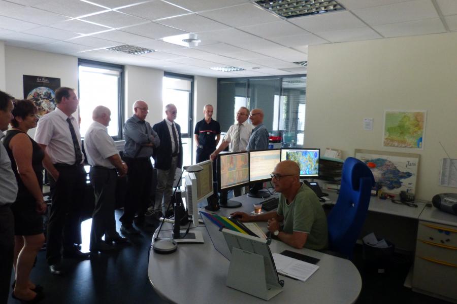 Visite des élus du canton de Labruguière au SDIS du Tarn