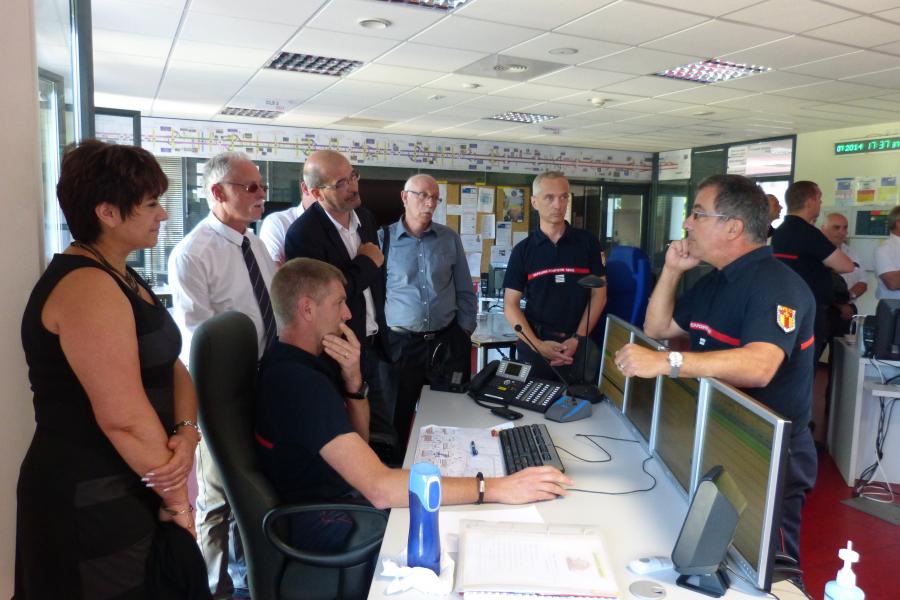 Visite des élus du canton de Labruguière au SDIS du Tarn