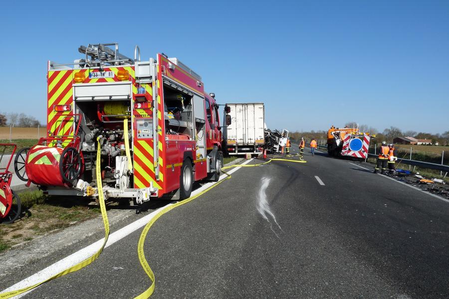 Accident voie publique sur l&#039;autoroute.