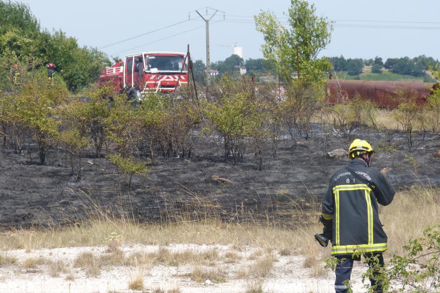 Feu dans une déchetterie sur la commune d&#039;Albi