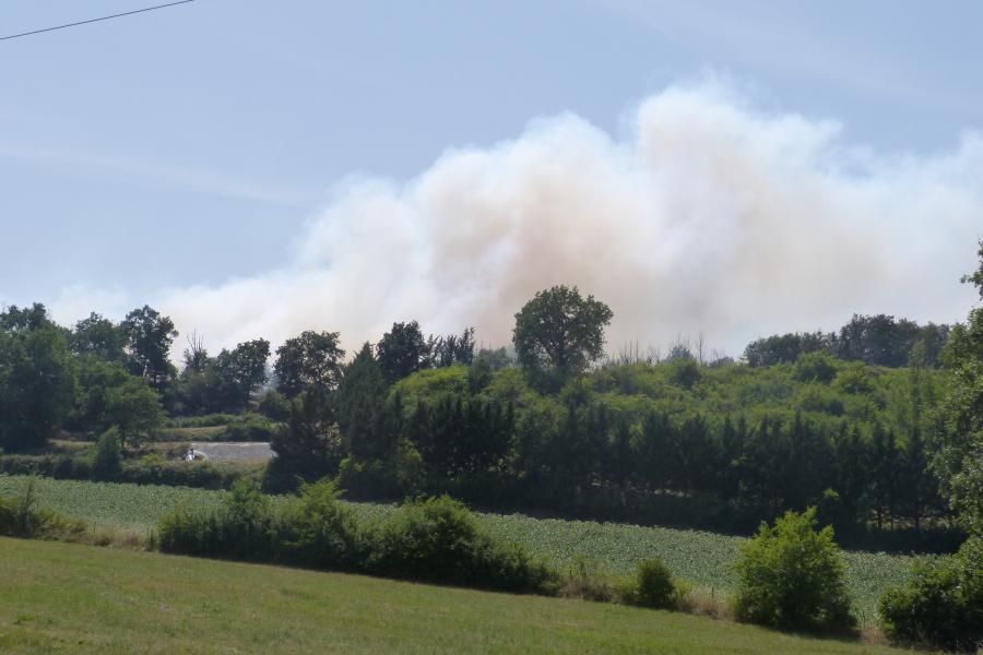Feu dans une déchetterie sur la commune d&#039;Albi
