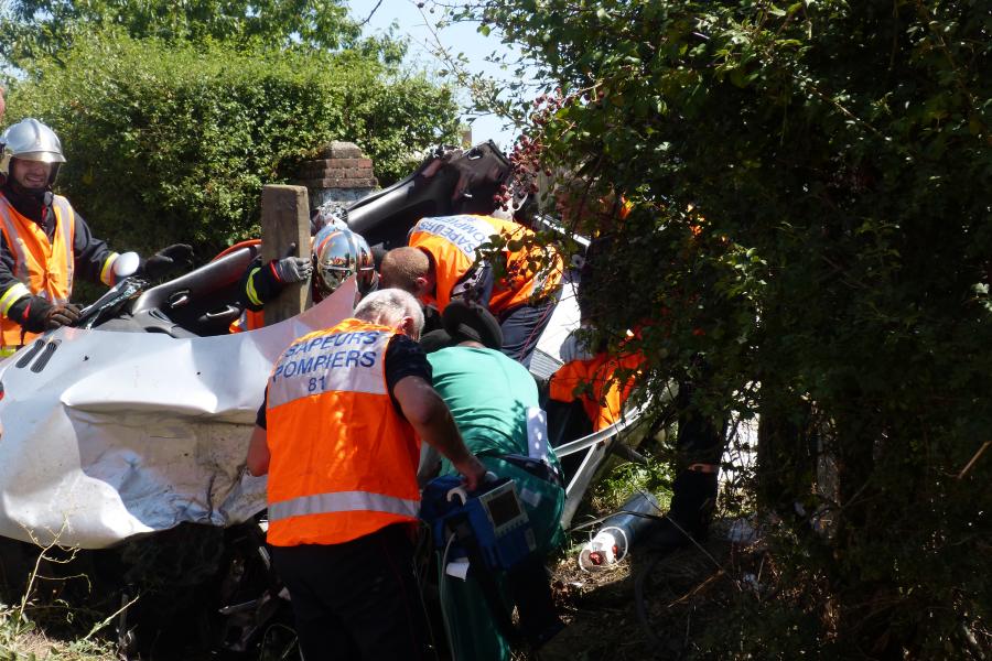 Accident de la circulation entre trois véhicules sur la commune d&#039;Arthès